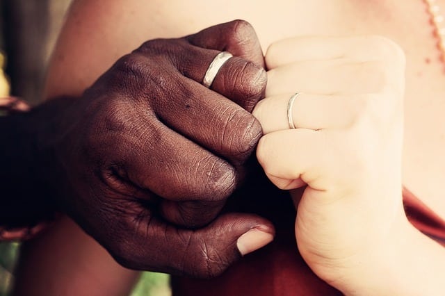 Photo of the hands of a male and female showcasing their wedding rings, in an article about devotion on the Church of Christ Santa Clara SCCOC truthseekers website.
